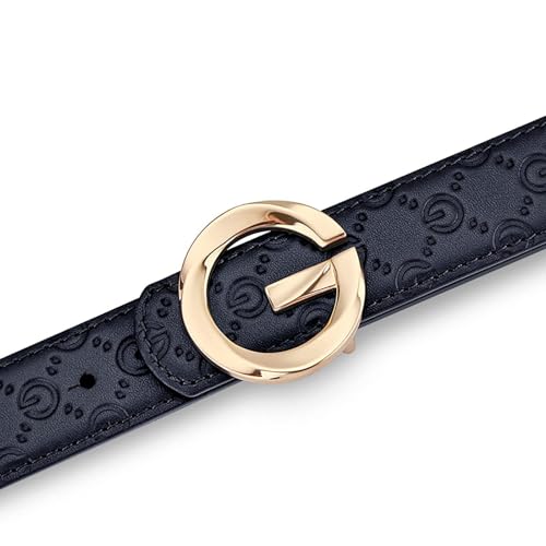 VANNANBA Belts for Genuine Leather with Letter Pinhole Buckle Belt2