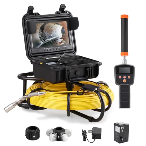 VEVOR Sewer Inspection Camera, 300 ft/91.5 m, 9'...