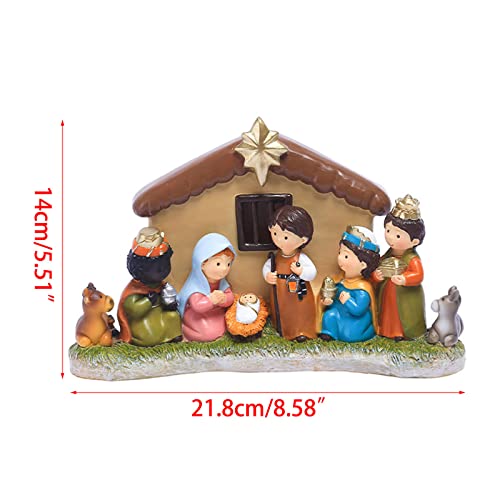 Maisons lumineuses de Noël en résine solide pour éviter la casse