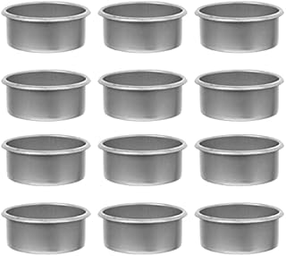 Uonlytech 20Pcs Metal Candle Cup DIY Handmade Round Tea Light Candle Iron Art Holder Case Wax Candles Supplies for Home Wedding Party (20 Pcs)