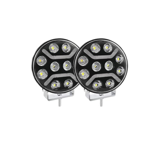 Feu antibrouillard universel LED jaune et blanc DRL projecteur longue portée 12V 24V