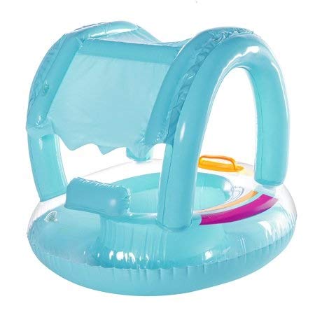 bote bóia assento bebes com cobertura protege do sol com protetor para sol inflável removível para m
