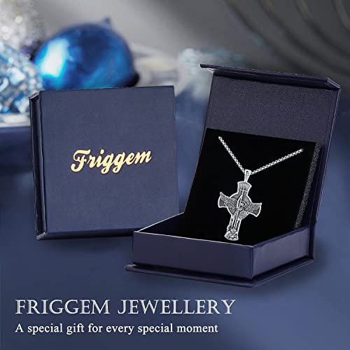Collar Crucifijo San Miguel Plata y Acero Inoxidable