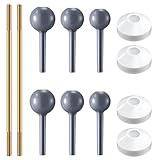 Enhon 2 Pack Universal Pop Up Drain Ball Rod Assembly, Sink Ball Rod Assembly Compatible with Pop Up Stopper, Pivot Rod Bathroom Sink Repair Kit, Includes 3 Sizes of Pop Up Balls and Cone Washers