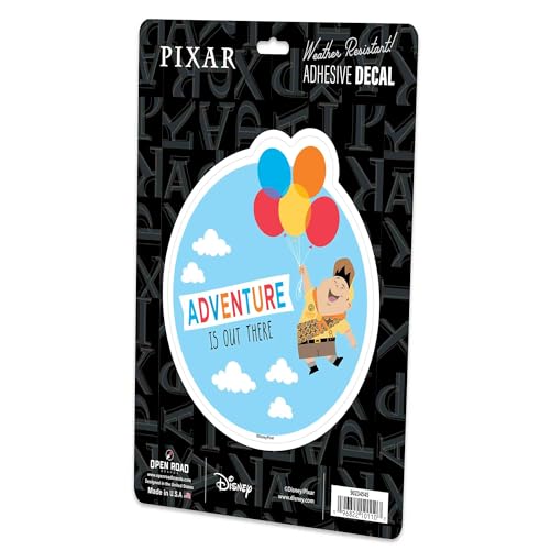 Image of Disney Up Movie Adventure is Out There Adhesive Vinyl Decal - Fun Up Sticker for Car - Great Gift Idea
