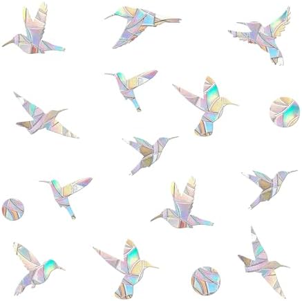 best bird anti collision window stickers that will surprise you 7 48 Pieces Birds Static Window Clings Anti Collision Window Decals for Bird Strikes, Glass Door Window Stickers, Stop Birds Flying into Windows, Hummingbird Style