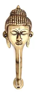 Two Moustaches Buddha Face Brass Door Handle Standard, Door Handles for Main Door, Antique Handles, Vintage Accessories, Antique Brown