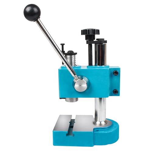 RATTMMOTOR Arbor Press J03-0.2A Spring-Loaded Precision Manual Shaft Press, Benchtop Hand Hole Puncher Machine for Metal and Non-Metal Punching, Bending, Stretching, Forming (2KN/0.2T Capacity)