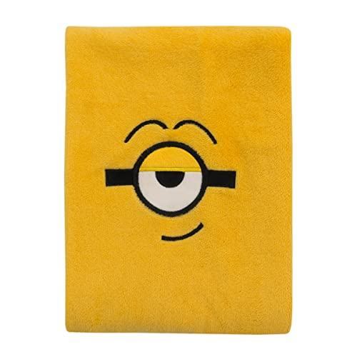 Image of Illimuniation Lazy Minions Club Yellow, Blue and White, Minion Character Shaped Toddler Blanket