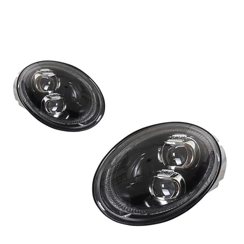 Juego Faros Delanteros para VW para Beetle 2006 2007 2008 2009-2012 Faros Delanteros Estilo Coche Actualización Completa Linterna LED para Cabeza DRL Conjunto Luz Delantera Luces Delanteras Coche