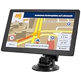 Navigationsger&auml;t f&uuml;r Auto, LKW PKW Navi 9 Zoll GPS Navigation Testsieger 2024 Navigationssystem Auto mit Europa UK 52 Karte Kostenloses Upgrade POI Sprachf&uuml;hrung Blitzerwarnung Fahrspurassistent