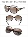 DUCO Classic Sunglasses for Women Jackie O Sun Glasses Wide Shades Designer Style 100% UV Protection 6214