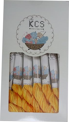 Image of KCS Big skeins of 25 Meters Size 25 Color Variegated Cross Stitch Stranded Threads,6 skeins,90