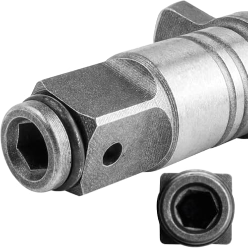 Image of Cordless Impact Wrench Square Drive Adapter | 1 /2 Inch (12.7mm) to 1 /4 Inch (6.35mm) Hex Dual Use T-Shaft | Alloy Steel Right Angle Drill Attachment for Tight Spaces
