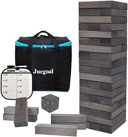 Juegoal 54 Pieces Giant Tumble Tower Blocks Game Giant Wood Stack...