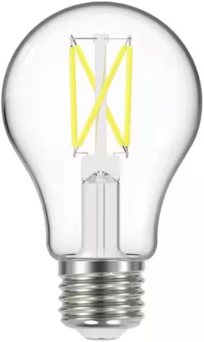 EcoSmart 60-Watt Equivalent A19 Dimmable Clear Filament Vintage Style LED Light Bulb, Daylight (8-Pack)