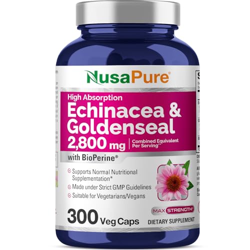 Nusapure VB-EWGL Echinacea Goldenseal 2,800Mg 300 Veggie Caps  cover