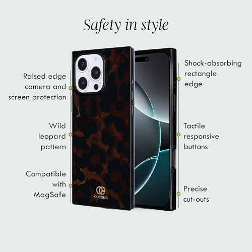 Image of COCOMII Rectangle for iPhone 16 Pro Case, Chestnut Leopard