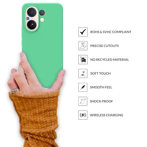 Image of SPRIG Compatible with Vivo V60 Premium SilkTone Back Cover Drop Tested Shock Proof Mobile Case for Men, Women, Boys and Girls with Camera Protection (Pastel Green)