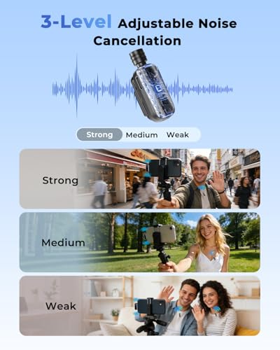 Image of GRENARO Wireless Mic for YouTube, Plug & Play Mini Wireless Microphone for Mobile, Magnetic Clip, 3-Level Noise Reduction, Mic for Video Recording, Live Streaming, Podcast, for Beginners & Creators