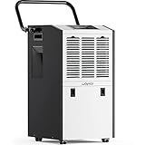 Waykar 155 Pints Commercial Dehumidifier with Drain Hose Industrial Dehumidifier with a 1.32 Gallons Water Tank in Large Space up to 8000 Sq. Ft for Warehouse Basements Whole House Moisture Remove