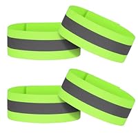 Coptiner 4 Pcs Reflective Wrist Strap,Running Accessories,High Visibility Safety Adjustable Length Belt with Armbands for Cycling, Walking, Running Accessories for Men & Women