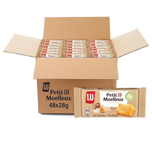 LU - Petit LU Moelleux - Petit Gâteau Moelleux Nature - Lot de Biscuits Individuels - Idéal pour un Goûter Gourmand pour les Enfants - - Carton de 48 Sachets de 28 g (L'emballage peut varier)