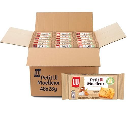 LU - Petit LU Moelleux - Petit Gâteau Moelleux Nature - Lot de Biscuits Individuels - Idéal pour...
