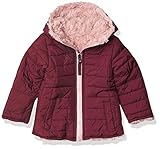 Limited Too Girls' Reversible Packable Puffer, Burgundy, 4