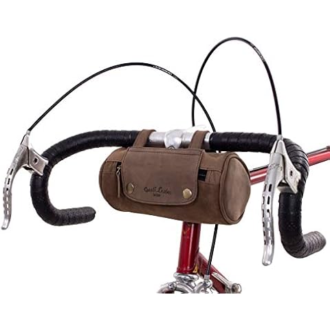 Fahrradtasche Leder Gusti - Judith A. Gepäcktasche Lenkertasche Satteltasche Ledertasche Dunkelbraun Damen Herren Braun Vintage Cover