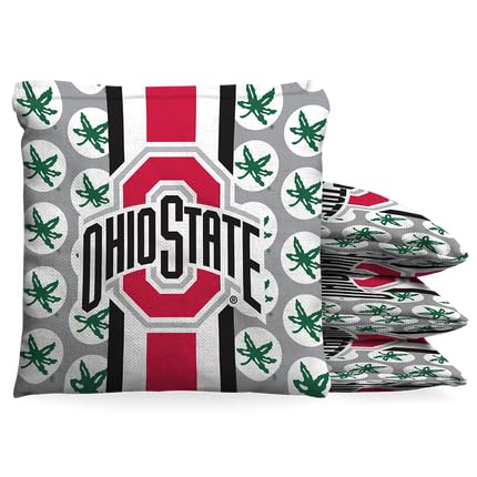 Ohio State Buckeyes Fanatic 1 LB Cornhole Bean Bag Toss Bags Set by BAGGO (Set of 8)