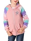 V.&GRIN Girl Zip up Hoodie Sweatshirt Soft Fuzzy Fleece Jacket with Pocket for Girls 5-16 Years (Rainbow...