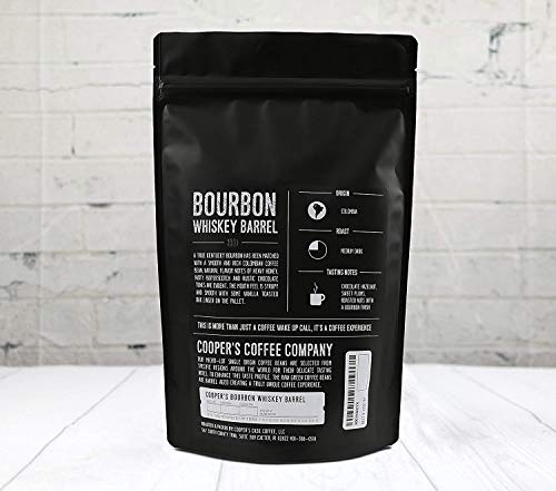 Bourbon Whiskey Barrel Aged Coffee - Ground Coffee, Grade 1 Colombian Coffee Beans Aged In Kentucky Bourbon Whiskey Barrels - 5Lb Bags #TOP2