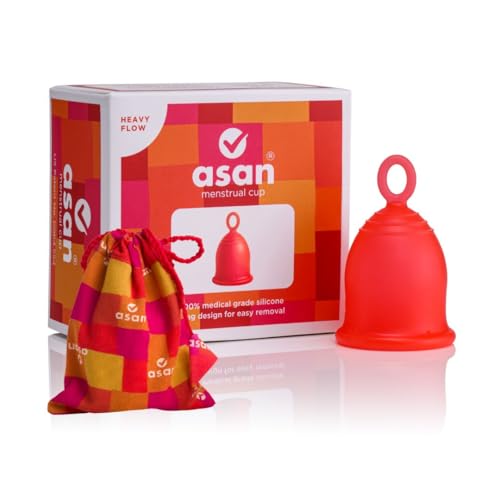 Image of Asan Menstrual Cup Heavy Flow - Easiest cup to insert & remove I Special ring design | Premium medical grade silicone I Designed in the USA