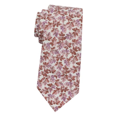 Image of Mantieqingway Men's Skinny Tie, Cotton Floral Ties for Men Wedding Necktie for Groom, Groomsmen, Missions, Dances