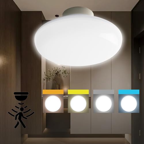 小型 人感センサー付 LEDシーリングライト 照明器具 廊下 玄関灯 100W相当 天井 簡単取付 LEDセンサーライト 小型 人感センサー付 マイクロ波センサー LEDシーリングライト 6畳 照明器具 玄関灯 廊下灯 10W消費電力 100W相当 200