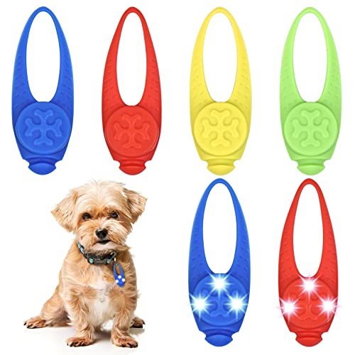 Colgante luminoso para perro, 3 modos de silicona LED intermitente para perros, collar luminoso, colgante de luz con clip-on para perro y luz de seguridad Cover
