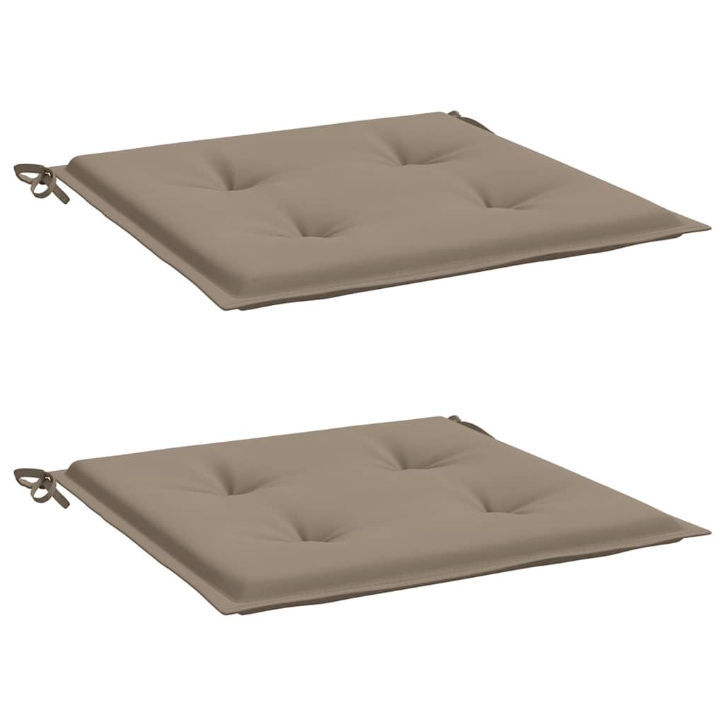 Gartenstuhl-Kissen 2 Stk. Taupe 40x40x3 cm Stoff