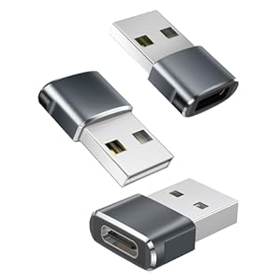 【3 Packs USB to USB C Adapter】: USB A to USB C Adapter support data transmission speeds up to 480Mbps, and provide sufficient output power to charge your device. It is 20% smaller than other competing adapter, allowing you to store securely in pocket...