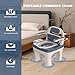 Portable Bedside Commode Chair for Senior,Mobility Toilet Chair for Adults,Supports 660 Lb Commodes for in Home Care with Adjustable Arms & Tissue Box Potty Chair for Disabled Pregnant Woman (Blue)