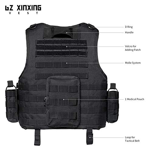 Gz Xinxing Tactical Airsoft Paintball Vest (Black) #TOP6