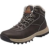 [Mishansha] ハイカット 裏起毛 防寒 防水 防滑 スノーブーツ 男女兼用 釣り 登山 キャンプ 冬 靴 スノーシューズ 27.0 cm,ブラウン-014