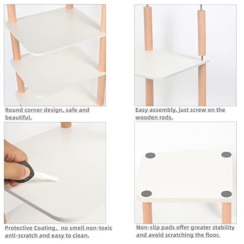 Lucknock 8 Tiers Vertical Shoe Rack, Narrow Shoe Organizer, Stylish Wooden Shoe Storage Stand, Space Saving Shoe Shelf, Shoe Tower, Free Standing Shoe Racks For Entryway, No-Tool Assembly, White. #TOP6