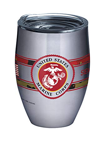 Tervis Marines Camo Stripes Stainless Steel Insulated Tumbler with Lid, 12 oz, Silver