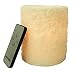 Genuine Wax Cake Style Flameless LED Candle - Auto Timer & Remote Control - Battery Operated - Scented (French Vanilla)