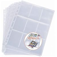 450 Taschen Sammelkarten - Kunststoff Card Sleeves, Sammelkarten für Hüllen Album Folien Hülen Heftmappe, Heftmappe Sammelkarten Pocket Pages A4-Klarsichtkartentasche