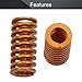 MroMax 3D Printer Die Spring 10mm OD 20mm Long Spiral Stamping Light Load Compression Mould Die Spring Yellow 10PCS 3D Printer Spring Bottom Connect Leveling Compatible with 3D Printer Bed