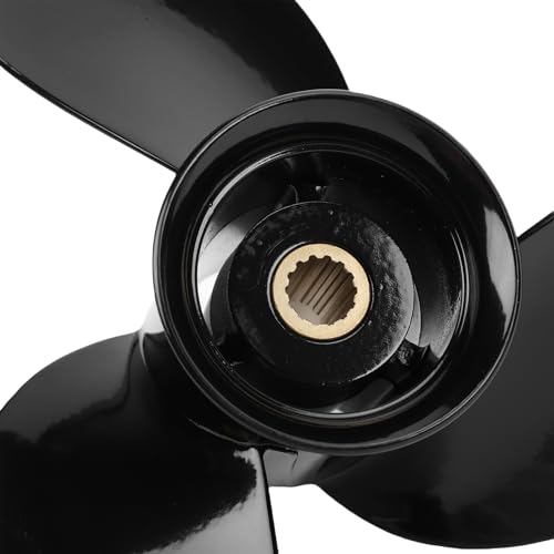 Haofy 9,25 X 10 RH Außenbordpropeller 48 828156A12 Aluminiumlegierung Bootsmotor Propeller Ersatz für 2-Takt 4-Takt