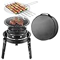 Portable Charcoal Grill, Tabletop Outdoor Barbecue, 14 Inches Folding Small BBQ Grill with Carry Bag for Outdoor Cooking Backyard Camping Picnics Beach