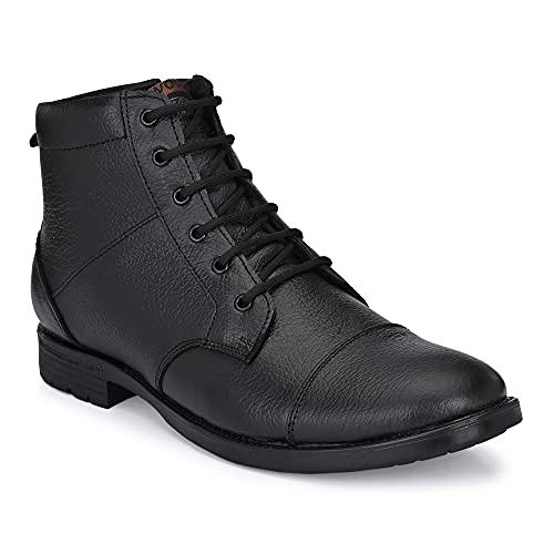 Image of SHOE DAY Black Police Shoes for Men OX7701